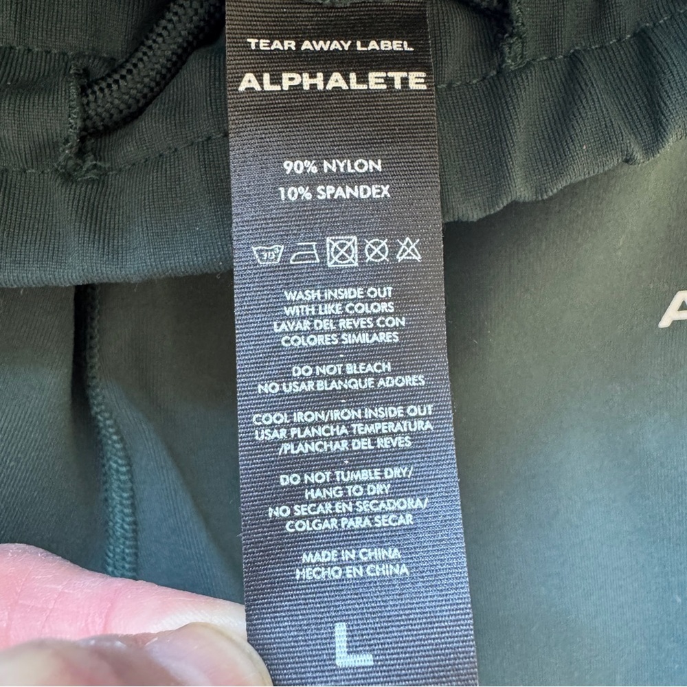 Alphalete Pro Elite Joggers Drawstring Athletic Pants Teal Luon Stretch Sz L - Picture 4 of 13